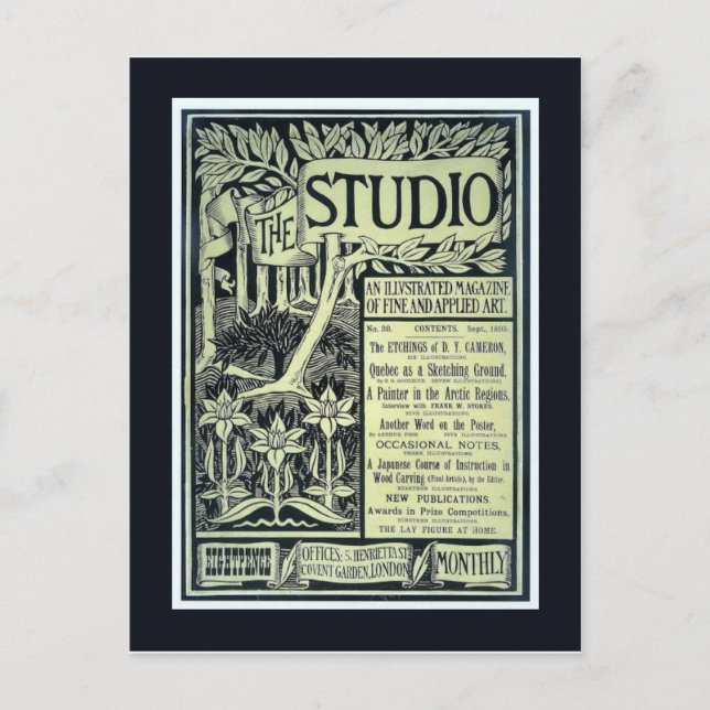 Réplique carte postale Vintage, Le Studio, couvert (Devant)