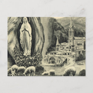 Réplique Carte postale Vintage Lourdes, 1895 Pèler