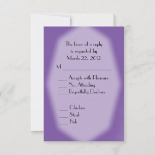 Répondez avec les choix de menu Violet