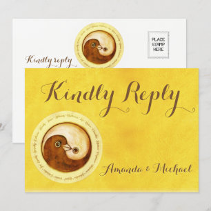 RÉPONDRE CORRECTEMENT CARTE MARIAGE Gold YinYang c