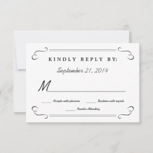 Répondre Monogramme Cœurs Tableau RSVP