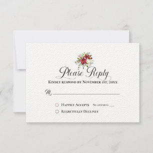 Répondre RSVP Christmas Bouquet Holiday