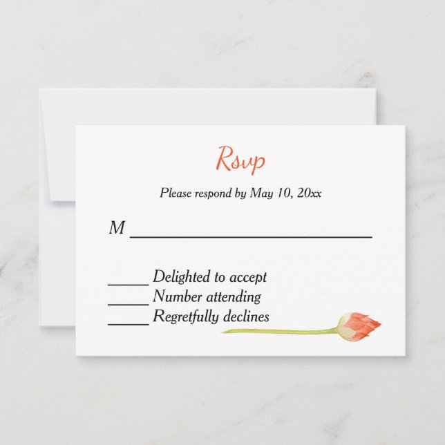 Réponse à l'invitation de mariage hindou indien (Devant)