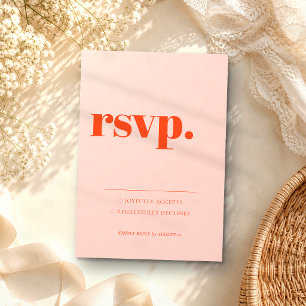 Réponse aimable simple rose orange minimaliste