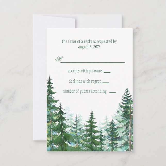 Réponse au mariage au sapin (Devant)