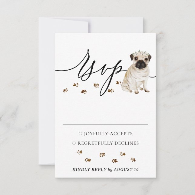 Réponse au mariage de chien Pug (Devant)