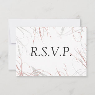 Réponse au mariage Grey Flourishes et Blush Swirls