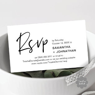 Réponse au mariage Invitation au dîner minimaliste