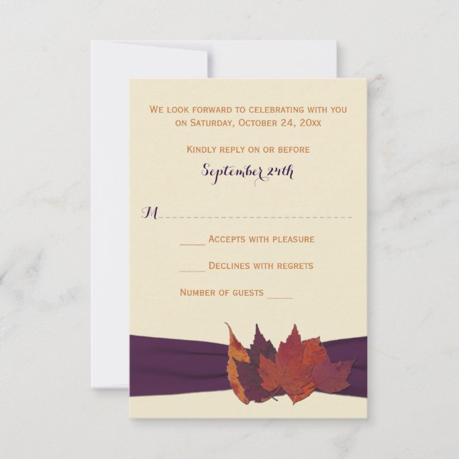 Réponse au mariage Orange, Ivoire, Feuilles Séchée (Devant)
