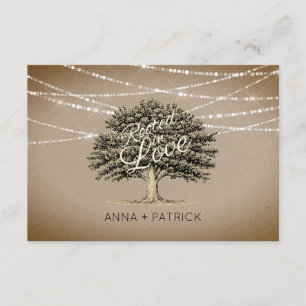 Réponse au mariage Rooted in Love Rustic Tree & Li