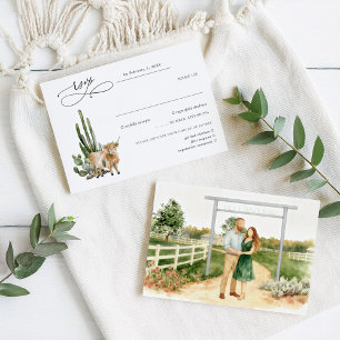Réponse au mariage rustique Texas Cactus & Cow