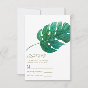 Réponse au mariage tropical avec feuilles de palmi