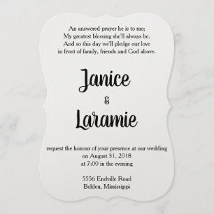 Réponse aux prières Faire-part de mariage