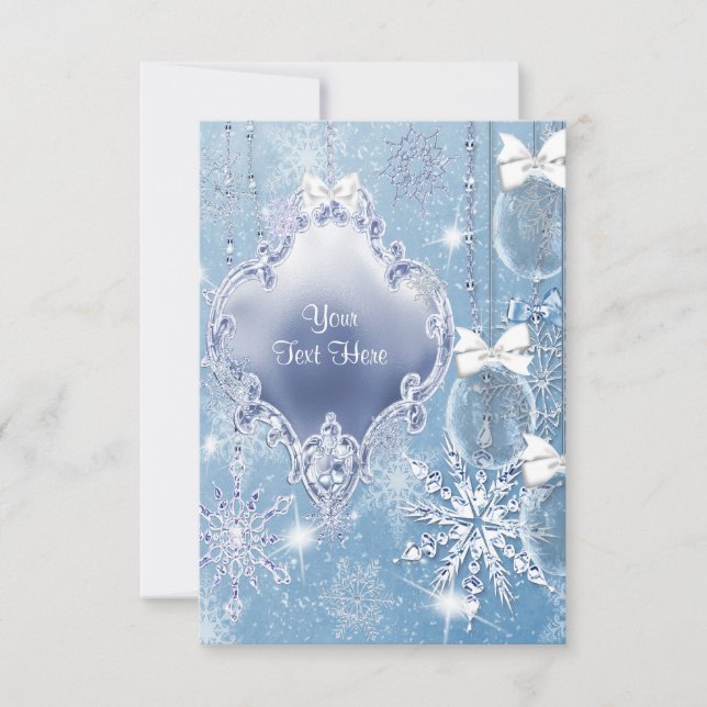 Réponse Blue Snowflake Winter Wonderland (Devant)