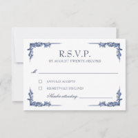 Réponse Blue Vintage Crest Monogram