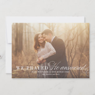 Réponse Carte photo de la Faire-part de grossesse