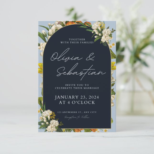 Réponse Cartons d'invitation de mariage (Debout devant)