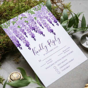 Réponse Choix de Repas de Mariage Lavande Wisteria