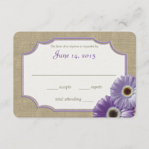 Réponse Daisy et Burlap Lavender Purple