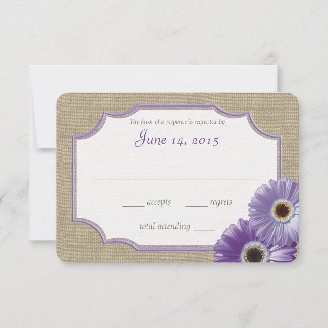 Réponse Daisy et Burlap Lavender Purple (Devant)
