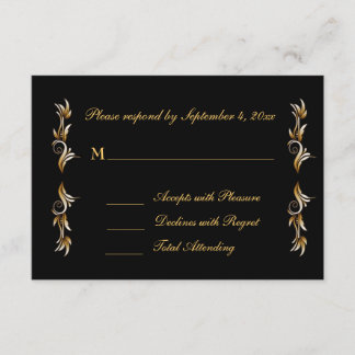Réponse de défilement de feuille d'or noire