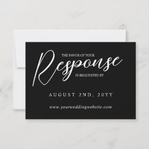 Réponse de faveur de monogramme de laurier noir en