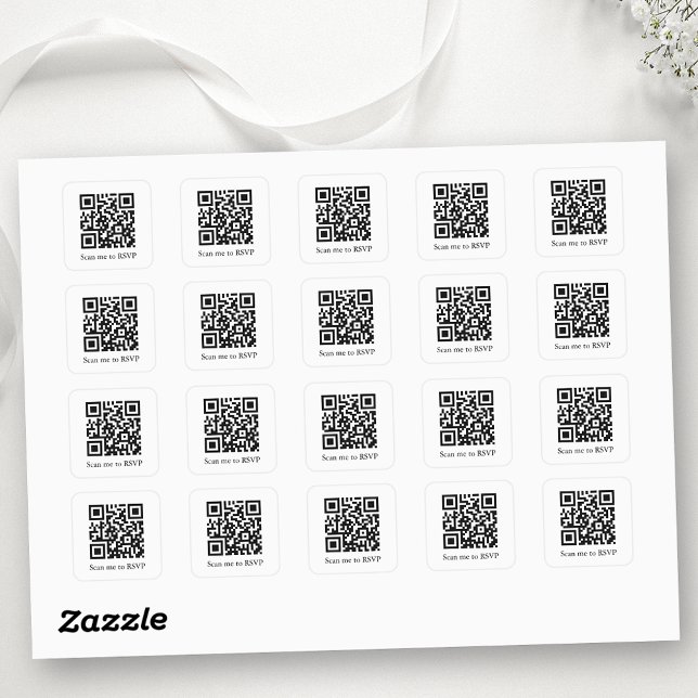 Réponse de mariage Ajoutez votre autocollant de co (Add your website QR code.)