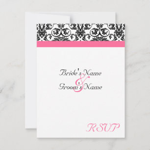 Réponse de mariage assortie Fuchsia Victorien