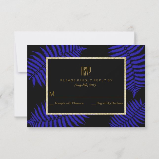Réponse de mariage au beau feuillage bleu (Devant)