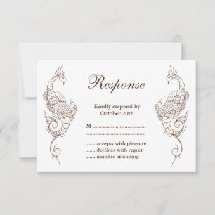 Réponse de mariage au paon Mehndi élégant
