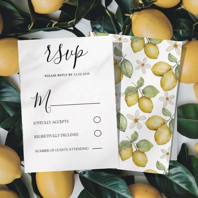 Réponse de mariage aux citrons jaunes Boho (Créateur téléchargé)
