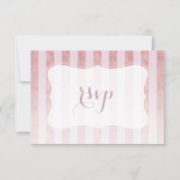 Réponse de mariage aux rayures Rose Gold Blush