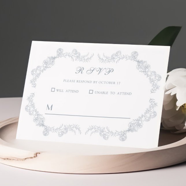 Réponse de mariage botanique bleu (Créateur téléchargé)