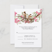 Réponse de mariage de l'oiseau d'amour rose