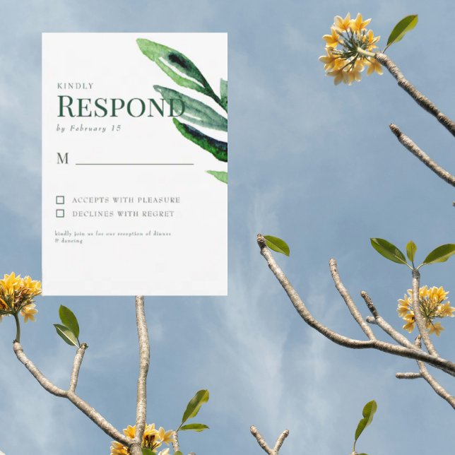 Réponse de mariage de tige aquarelle colorée (Créateur téléchargé)