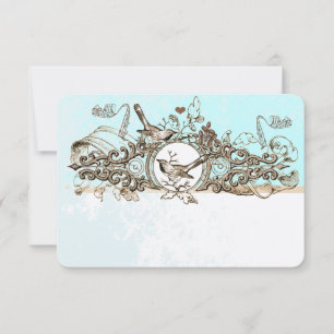 Réponse de mariage défilement bronze oiseaux vinta