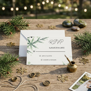 Réponse de mariage élégante classique verte