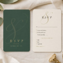 Réponse de mariage Émeraude Or Forêt de Velours