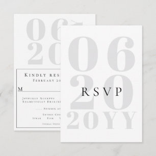 Réponse de mariage en caractères gras minimalistes
