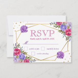 Réponse de mariage Fleurs d'été aquarelle Boho