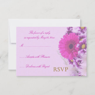 Réponse de mariage Fleurs Violettes