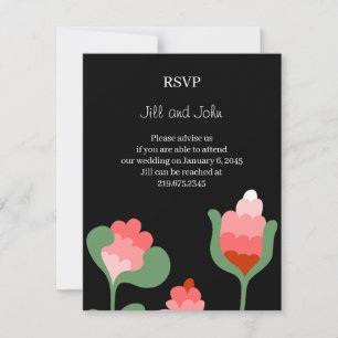 Réponse de mariage floral de fleurs sauvages sur f