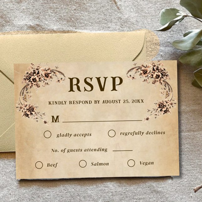 Réponse de Mariage Floral Victorien (Créateur téléchargé)