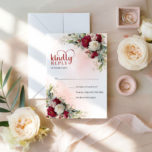 Réponse de mariage florale romantique bohème Marsa