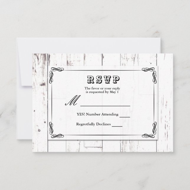 Réponse de mariage grange en bois blanc shabby chi (Devant)