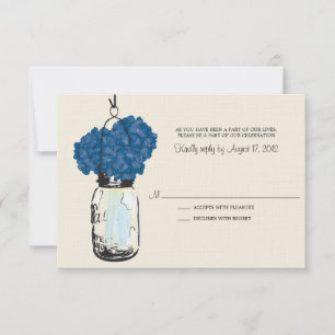 Réponse de mariage Hydrangea & Pot Mason