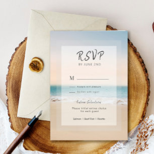 Réponse de mariage l Options de menu Plage élégant