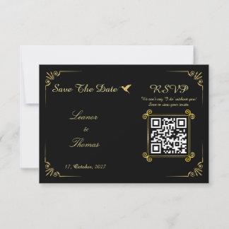 Réponse de mariage minimaliste classique avec bord