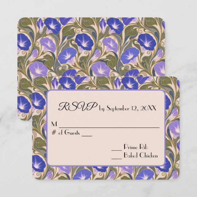 Réponse de mariage Morning Glory Art nouveau (Devant / Derrière)
