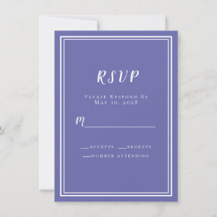 Réponse de mariage Periwinkle Bue Chic Moderne Min